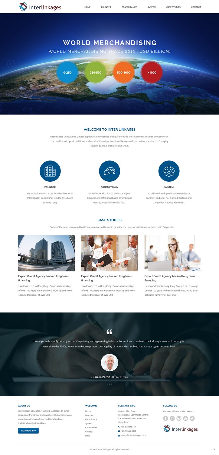 Web-Design von pb für Interlinkages Consultancy Limited | Design #9717544