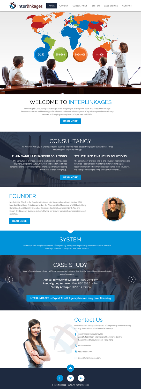 Web Design by rightway for Interlinkages Consultancy Limited | Design #9695782