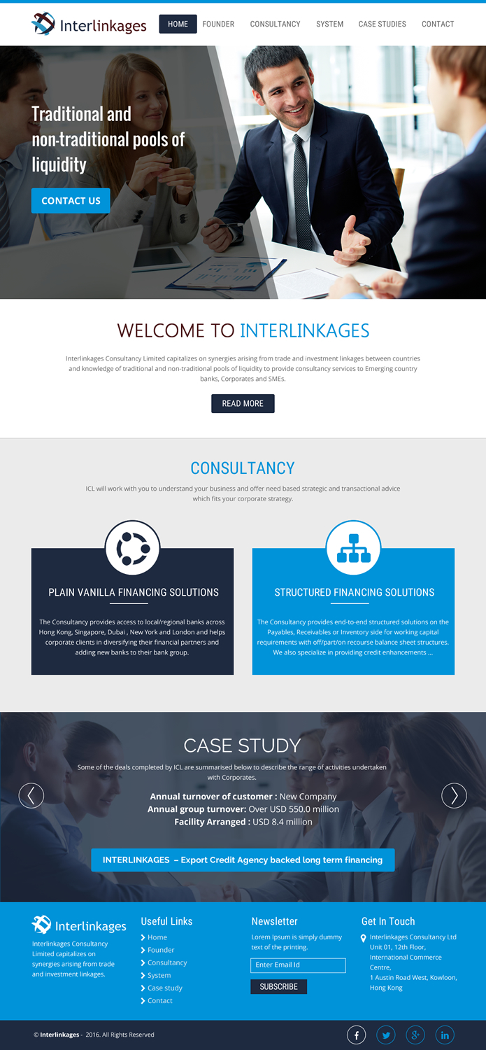 Web Design by rightway for Interlinkages Consultancy Limited | Design #9695814