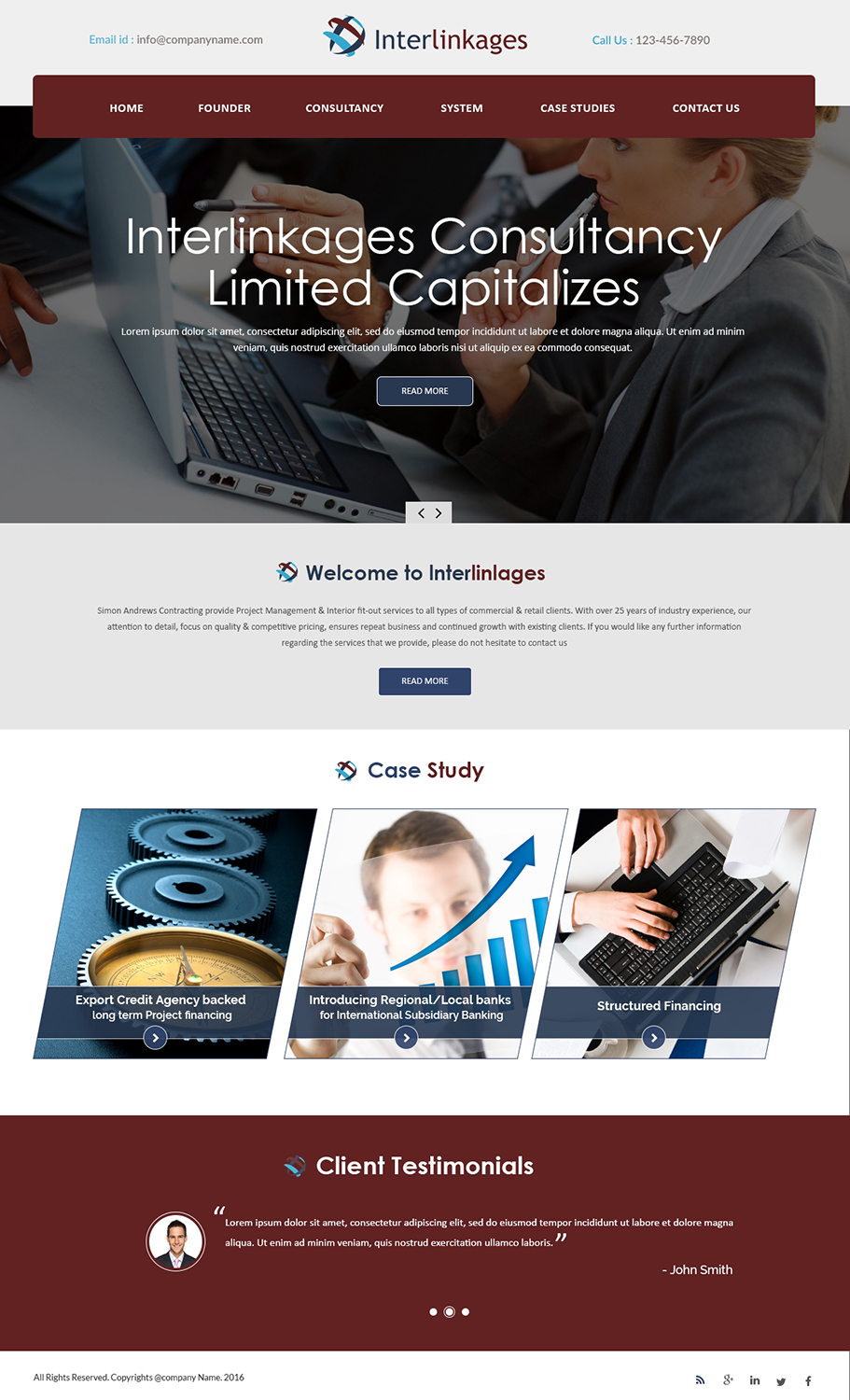 Web Design by Creations Box 2015 for Interlinkages Consultancy Limited | Design #9701473