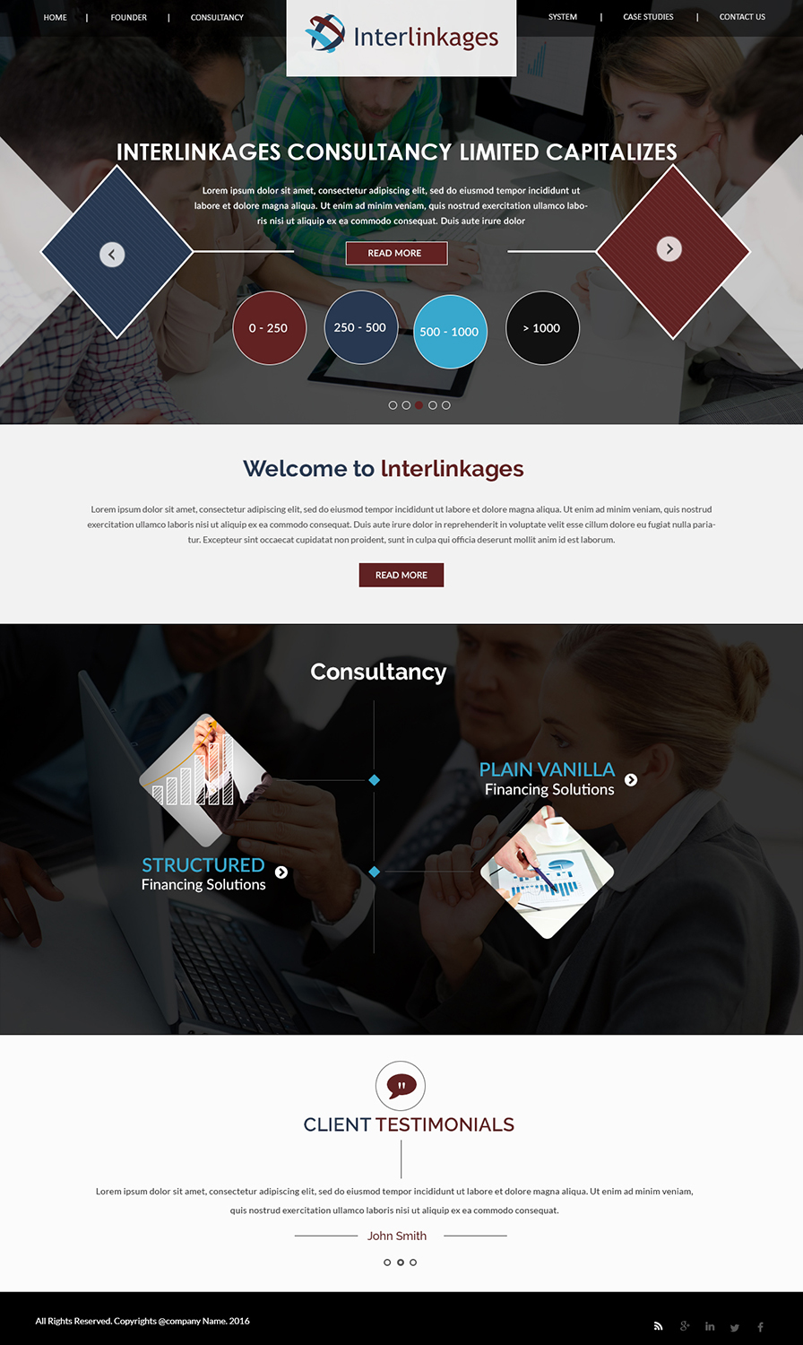 Web-Design von Creations Box 2015 für Interlinkages Consultancy Limited | Design #9701474