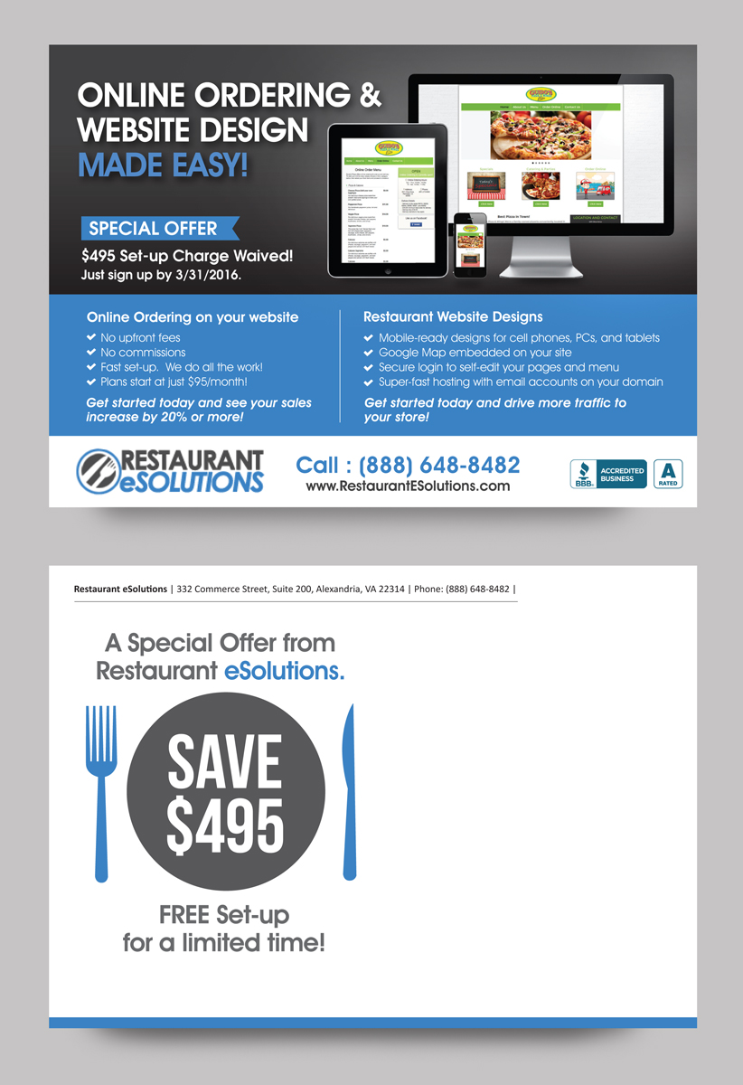 professional bold online postcard design for a company by rkailas