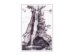 Winery Needs A Waterfall Illustration!! | Diseño Artístico por design is Goodland