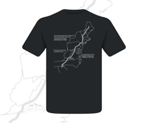 Appalachian Trail, back of tee shirt for a winery /pizza shop along the Appalachian trail  | T-shirt Design by nreimer