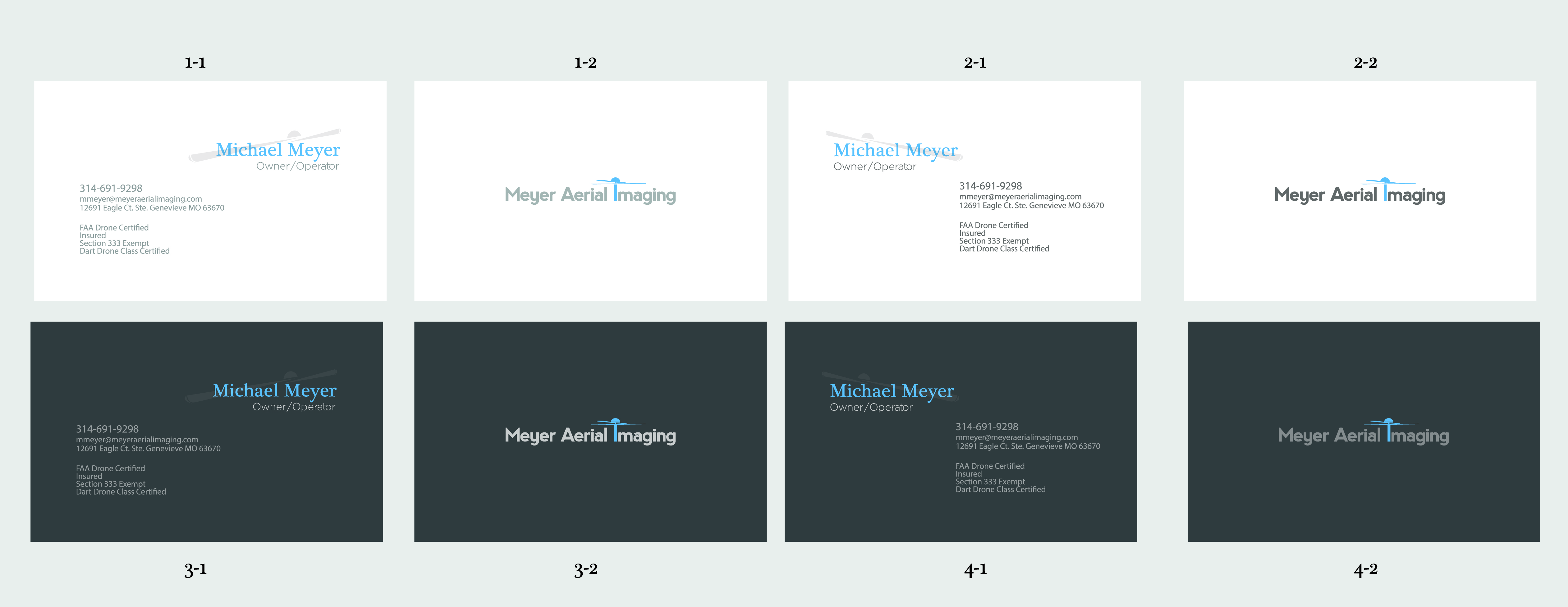 Diseño de Tarjeta de Presentación por  Seven para MEYER AERIAL IMAGING | Diseño #9691320