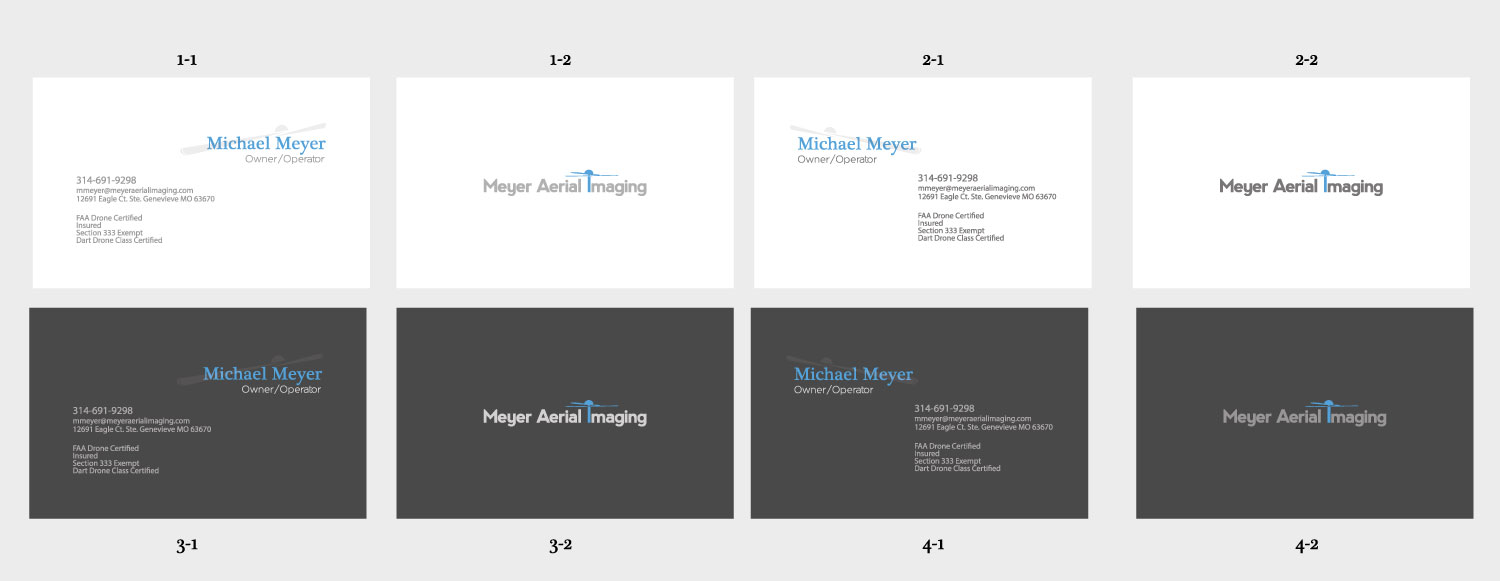 Business Card Design by  Seven for MEYER AERIAL IMAGING | Design #9691321
