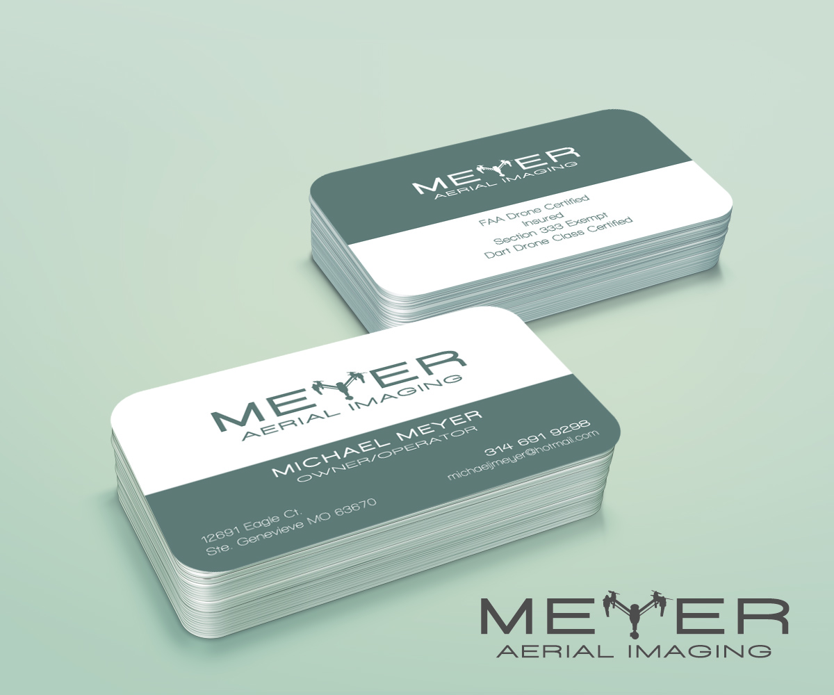 Business Card Design by R M for MEYER AERIAL IMAGING | Design #9669970