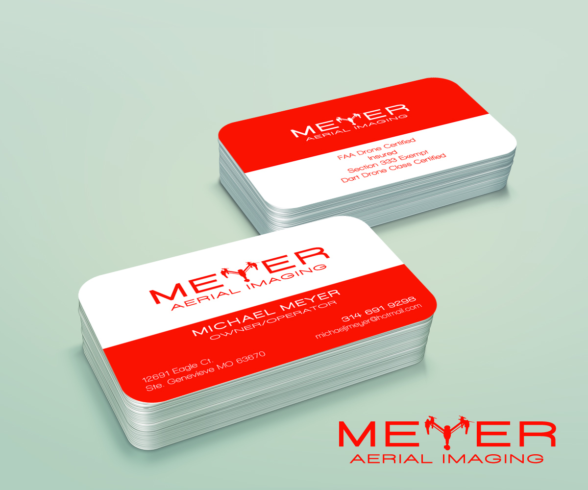 Business Card Design by R M for MEYER AERIAL IMAGING | Design #9669972