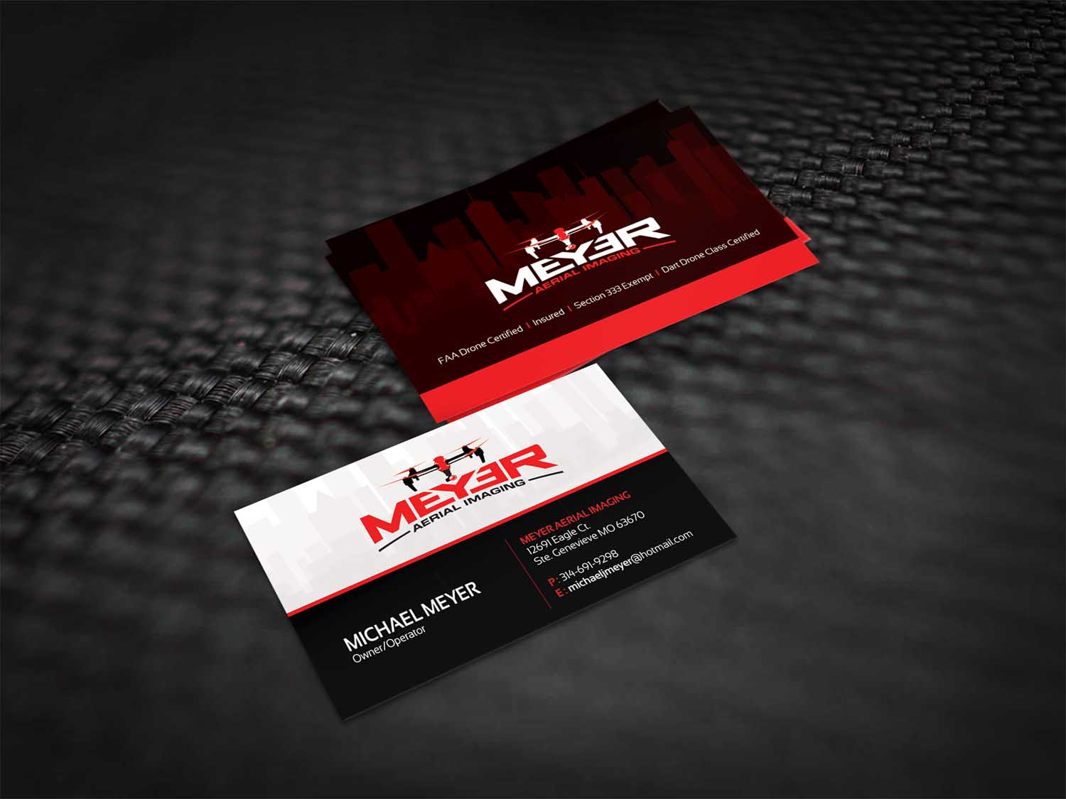 Diseño de Tarjeta de Presentación por diRtY.EMM para MEYER AERIAL IMAGING | Diseño #9675375