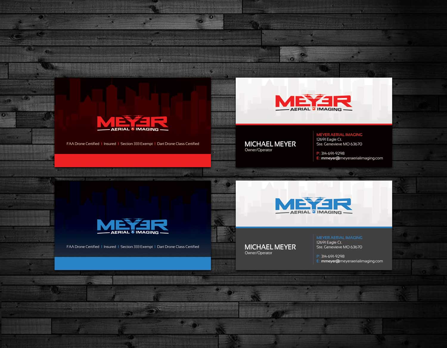 Business Card Design by diRtY.EMM for MEYER AERIAL IMAGING | Design #9695826