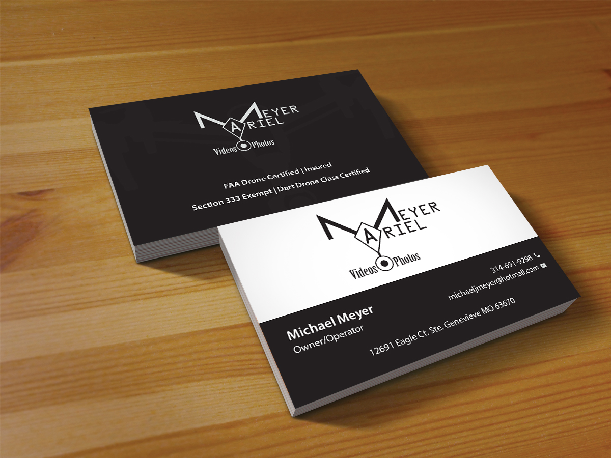 Visitenkarten-Design von Creations Box 2015 für MEYER AERIAL IMAGING | Design #9663153