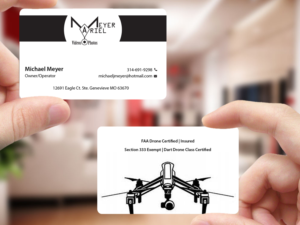 Business Card Design by Creations Box 2015 for MEYER AERIAL IMAGING | Design: #9663164