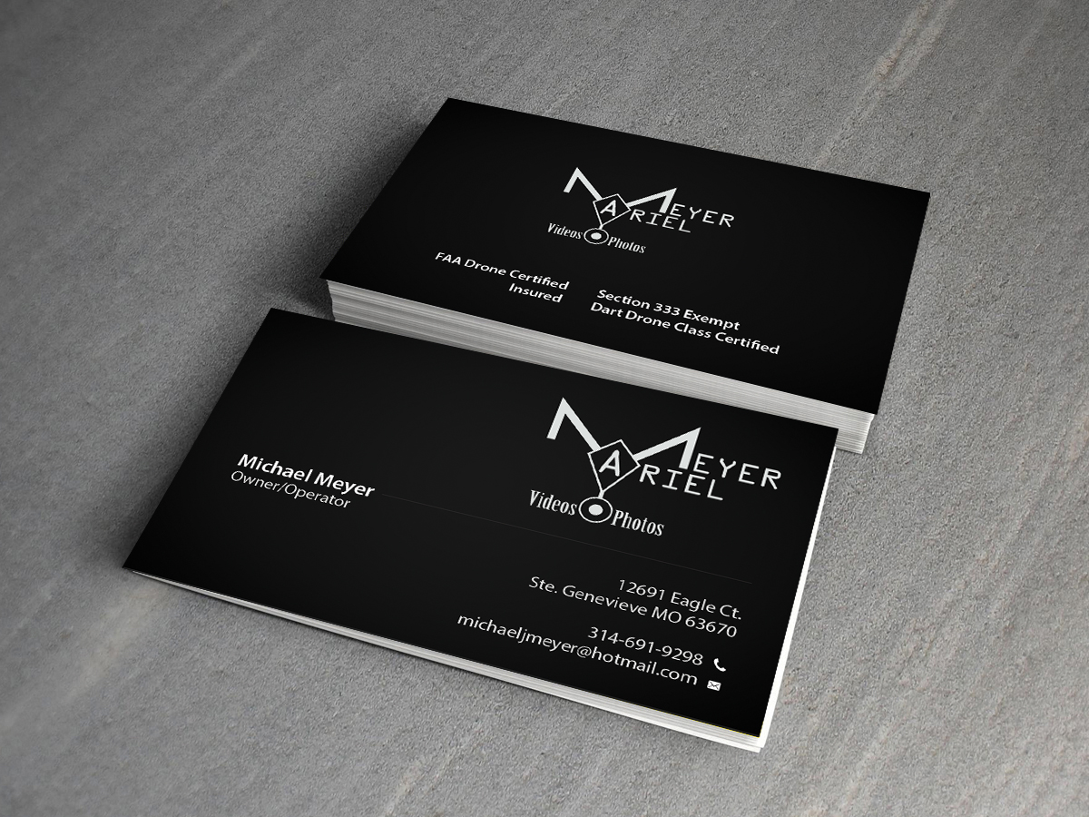 Business Card Design by Creations Box 2015 for MEYER AERIAL IMAGING | Design #9663174