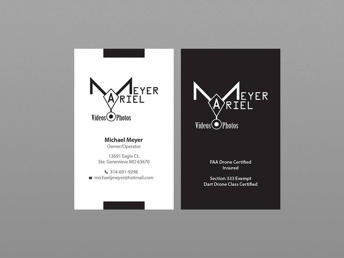 Design de Carte de Visite par Creations Box 2015 pour MEYER AERIAL IMAGING | Design #9663187