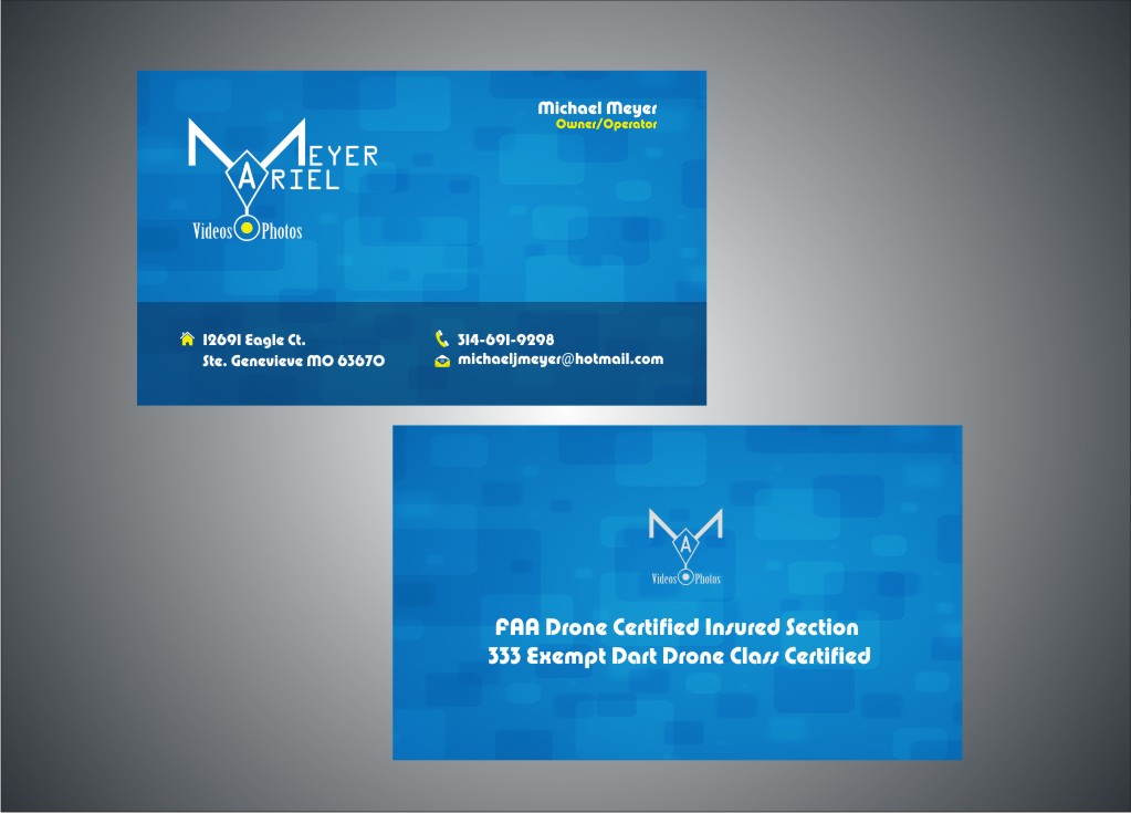 Diseño de Tarjeta de Presentación por Anil para MEYER AERIAL IMAGING | Diseño #9682246