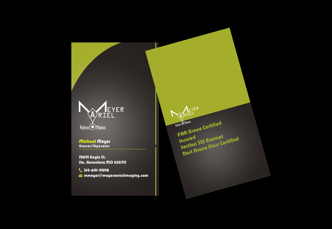 Business Card Design by Anil for MEYER AERIAL IMAGING | Design #9682629