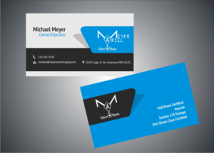 Business Card Design by Anil for MEYER AERIAL IMAGING | Design: #9701026