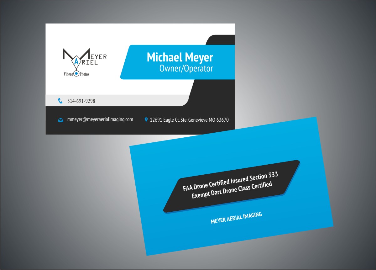 Business Card Design by Anil for MEYER AERIAL IMAGING | Design #9701305
