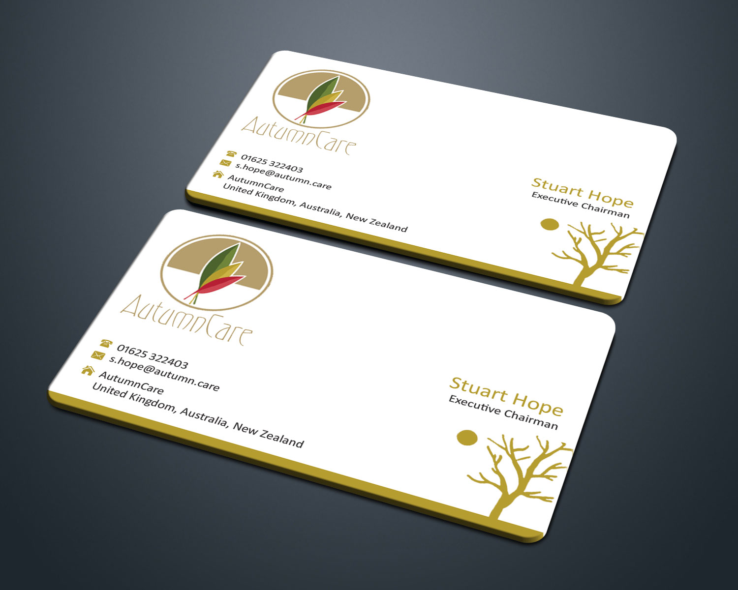 Business Card Design by shaikhdesign for AutumnCare  | Design #9802357