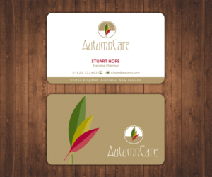 Business Card Design by Stylez Designz for AutumnCare  | Design: #9819449