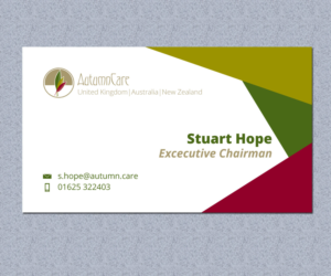 Design de Carte de Visite par eyeofday pour AutumnCare  | Design #9768959