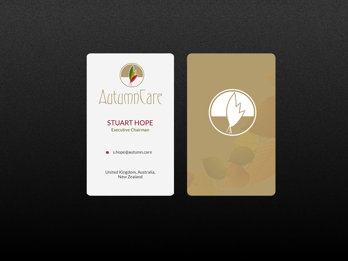 Design de Carte de Visite par Creations Box 2015 pour AutumnCare  | Design #9682847