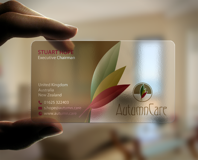 Business Card Design by chandrayaan.creative for AutumnCare  | Design #9697414