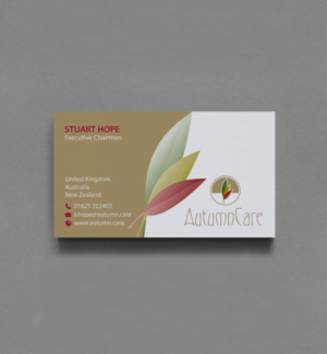 Visitenkarten-Design von chandrayaan.creative für AutumnCare  | Design: #9697432