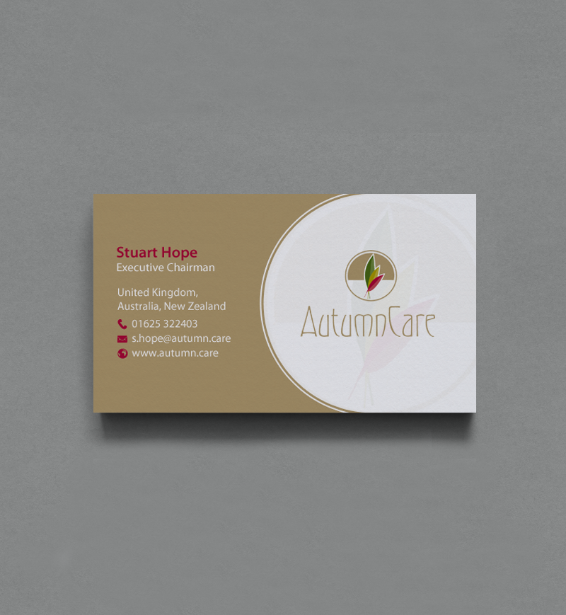 Business Card Design by chandrayaan.creative for AutumnCare  | Design #9697645