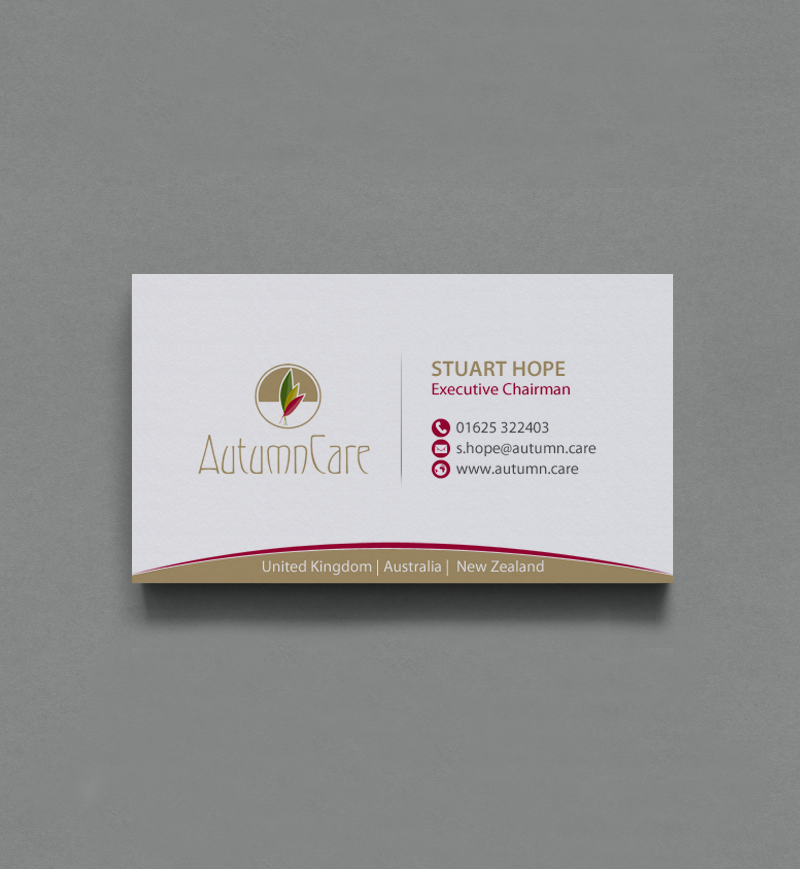 Business Card Design by chandrayaan.creative for AutumnCare  | Design #9697651