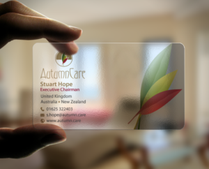 Visitenkarten-Design von chandrayaan.creative für AutumnCare  | Design: #9697674