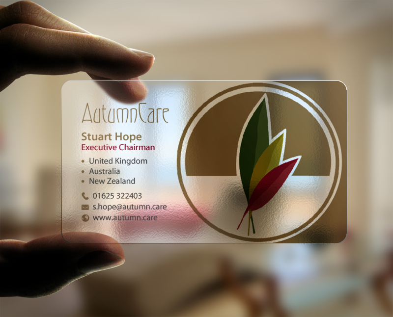 Design de Carte de Visite par chandrayaan.creative pour AutumnCare  | Design #9711420