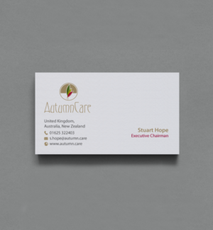Design de Carte de Visite par chandrayaan.creative pour AutumnCare  | Design : #9711446