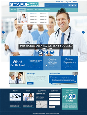 High-End Medical Center Website Design Project | Wordpress Design by Visualland