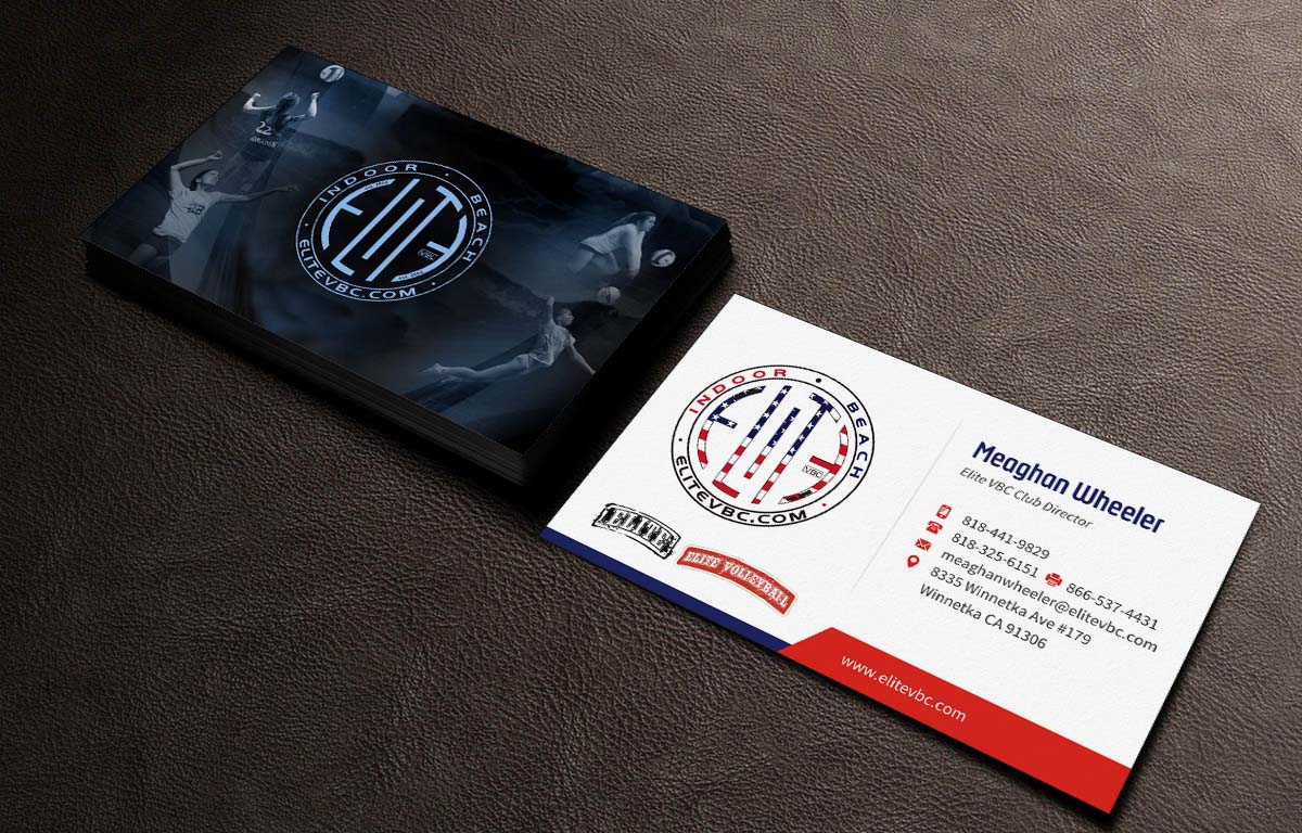 Business Card Design by INDIAN_Ashok for The Elite Volleyball Club Inc. | Design #9671891