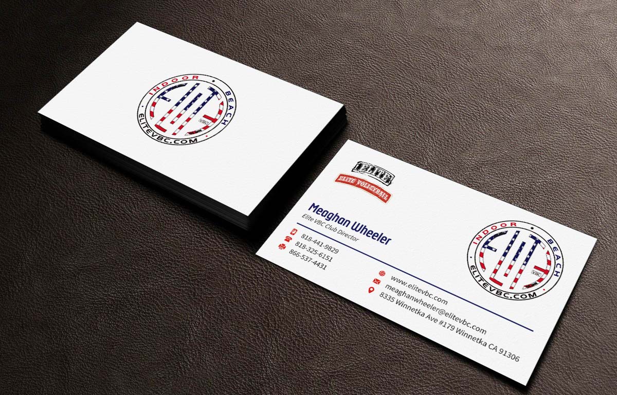 Business Card Design by INDIAN_Ashok for The Elite Volleyball Club Inc. | Design #9671895
