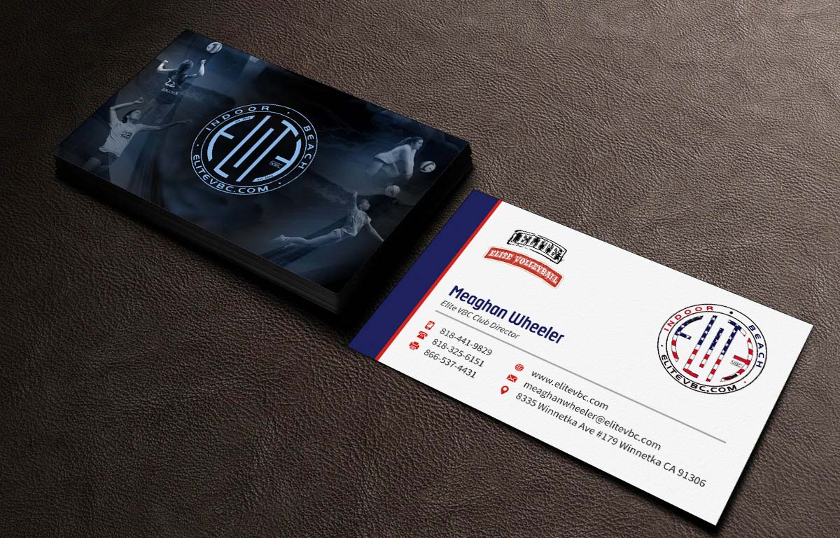 Business Card Design by INDIAN_Ashok for The Elite Volleyball Club Inc. | Design #9671896