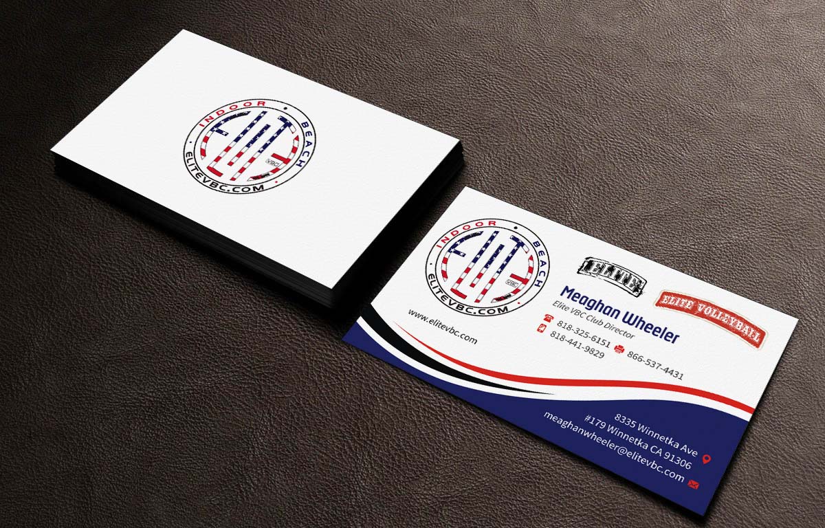 Business Card Design by INDIAN_Ashok for The Elite Volleyball Club Inc. | Design #9671897