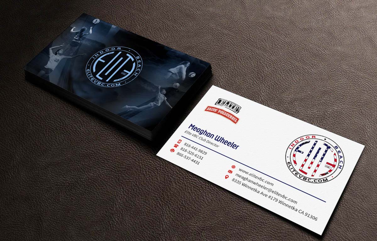 Business Card Design by INDIAN_Ashok for The Elite Volleyball Club Inc. | Design #9671900