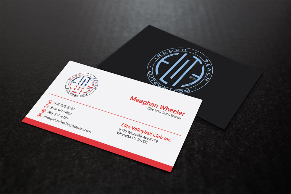 Business Card Design by Shigh5 for The Elite Volleyball Club Inc. | Design #9671668