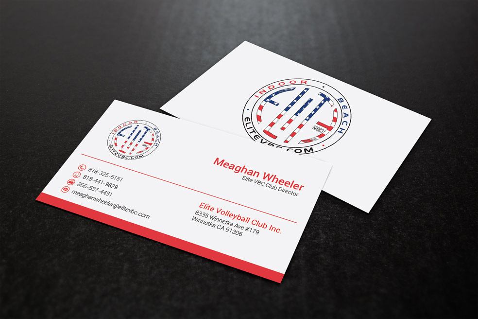 Business Card Design by Shigh5 for The Elite Volleyball Club Inc. | Design #9671669