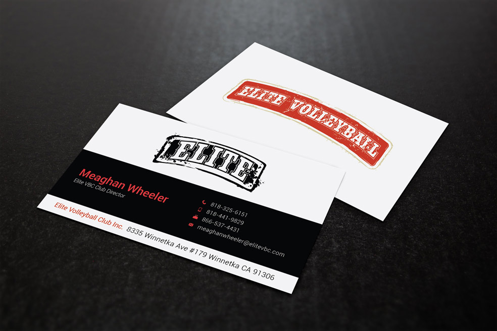 Business Card Design by Shigh5 for The Elite Volleyball Club Inc. | Design #9676671