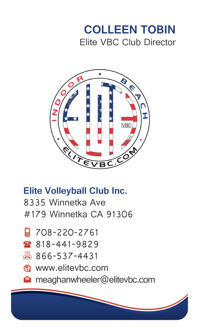 Business Card Design by Omee63 for The Elite Volleyball Club Inc. | Design #9689812