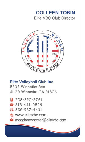 Business Card Design by Omee63 for The Elite Volleyball Club Inc. | Design: #9689812