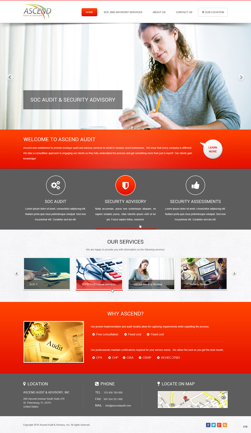 Diseño Web por pb para Ascend Audit | Diseño #9674013