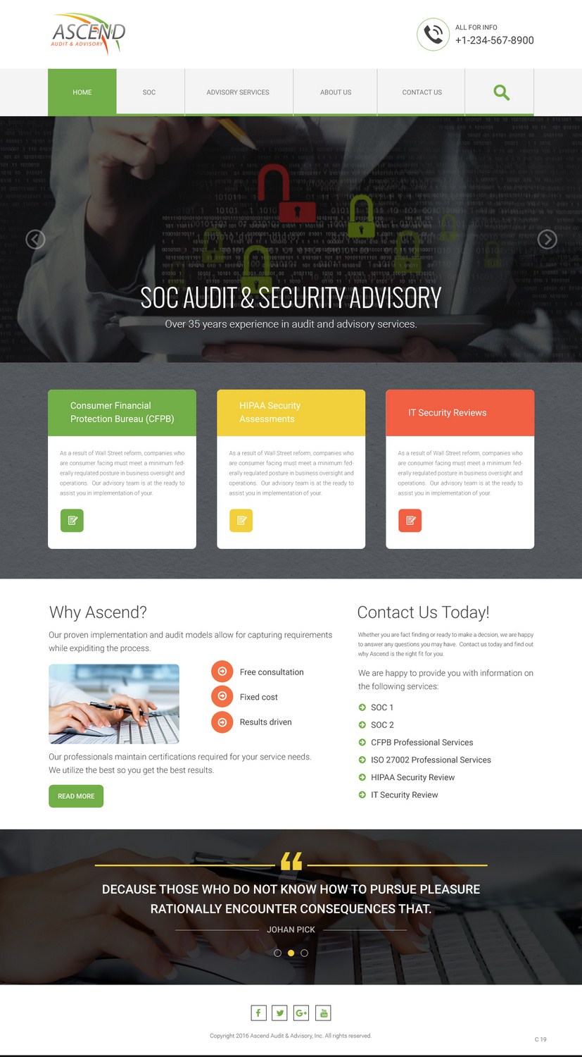 Web Design by pb for Ascend Audit | Design #9674023