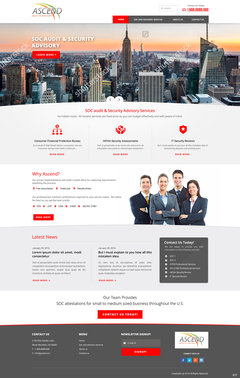 Web Design by pb for Ascend Audit | Design #9679426