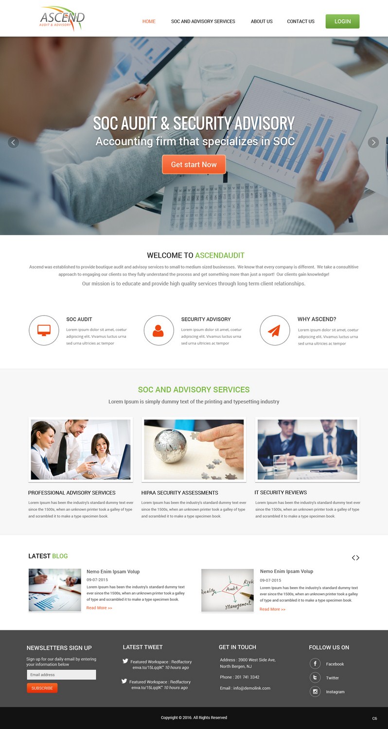 Web Design by pb for Ascend Audit | Design #9679430