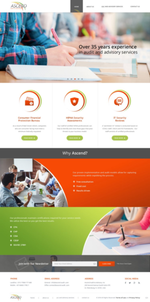 Web Design by pb for Ascend Audit | Design: #9679865