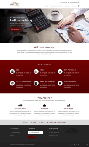 Diseño Web por pb para Ascend Audit | Diseño: #9690176
